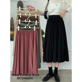 Chân váy dài xếp li, Chân váy midi, Váy xếp ly quảng châu - Maris Fashion Week
