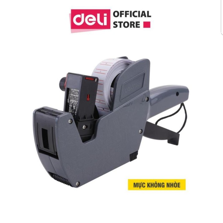 Máy bắn giá 8 số Deli, Ghi xám - 1 chiếc - E7504