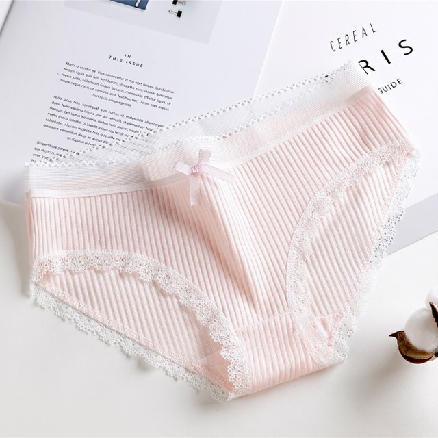 Quần Lót Nữ, Quần Chíp Nữ Cotton Ren Gân Viền Ren Siêu Đẹp QL02