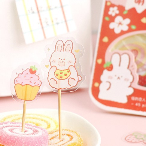 Set Bộ 45 Sticker Hình Dán Mèo Cún CUTE