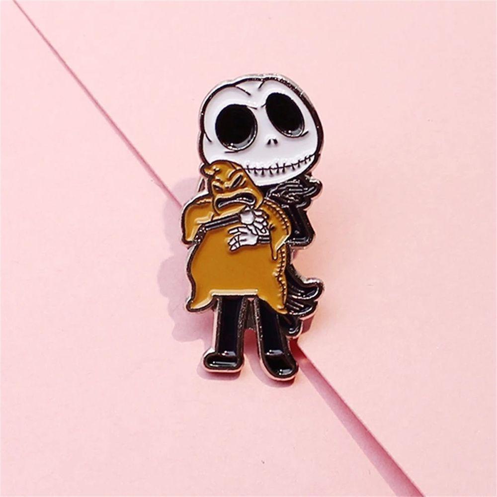 FORBETTER Huy Hiệu Cài Áo Hình Bộ Xương Jack Skellington Độc Đáo