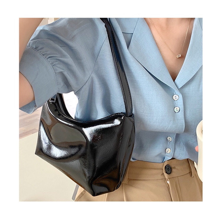 Túi Xách JASMIN NOIR Da PU Hình Bán Nguyệt Thiết Kế Đơn Giản Thời Trang Cho Nữ