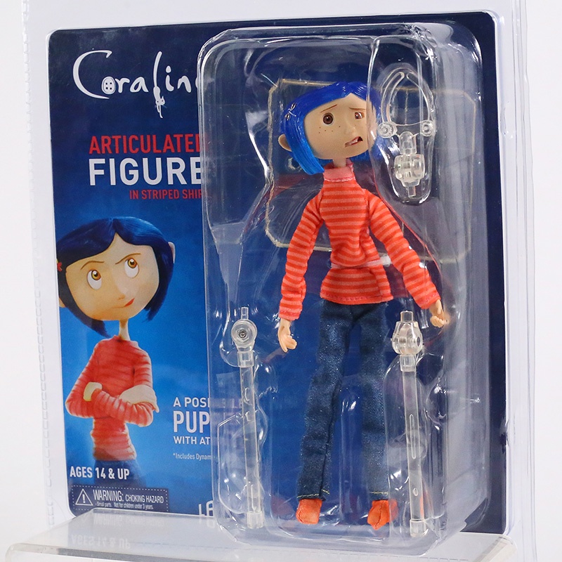 Áo Mưa 7 "ABS / PVC Cho Búp Bê Neca Coraline Sọc Vàng / San Hô