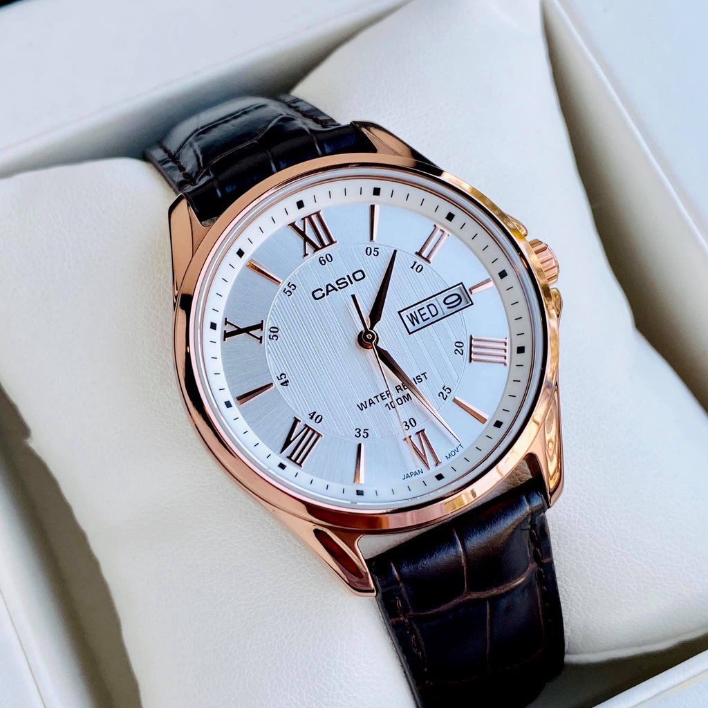Đồng Hồ Nam Casio Dây Da MTP-1384L-7AVDF Chính Hãng
