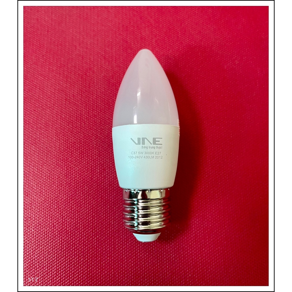 Bóng đèn LED nến VNE 5W quả nhót đuôi E14 E27 tích kiệm điện năng ánh sáng trắng/vàng