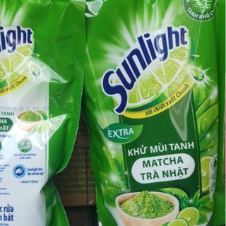 Túi nước rửa chén Sunlight Trà xanh 725ml