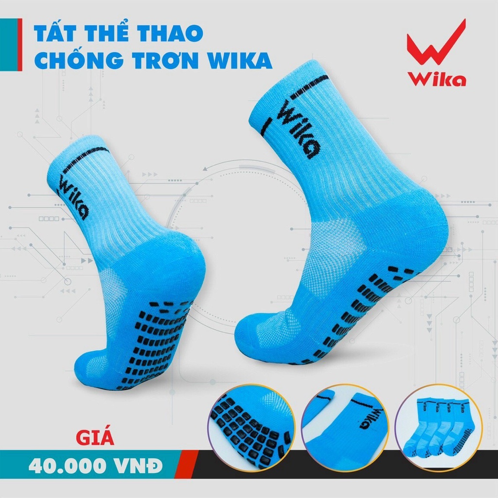 Tất chống trơn Wika, vớ chống trượt dành cho các môn thể thao, bóng đá, nhiều màu sắc, có bán sỉ.