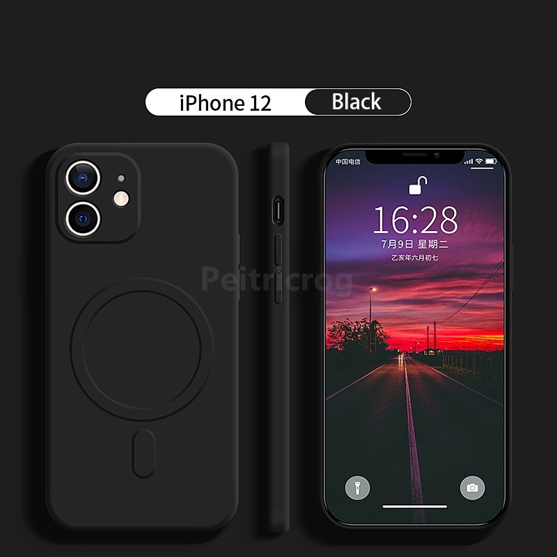 Ốp điện thoại silicon từ tính thích hợp cho Iphone 12 11 Pro Max Xs Xr X 12 Mini