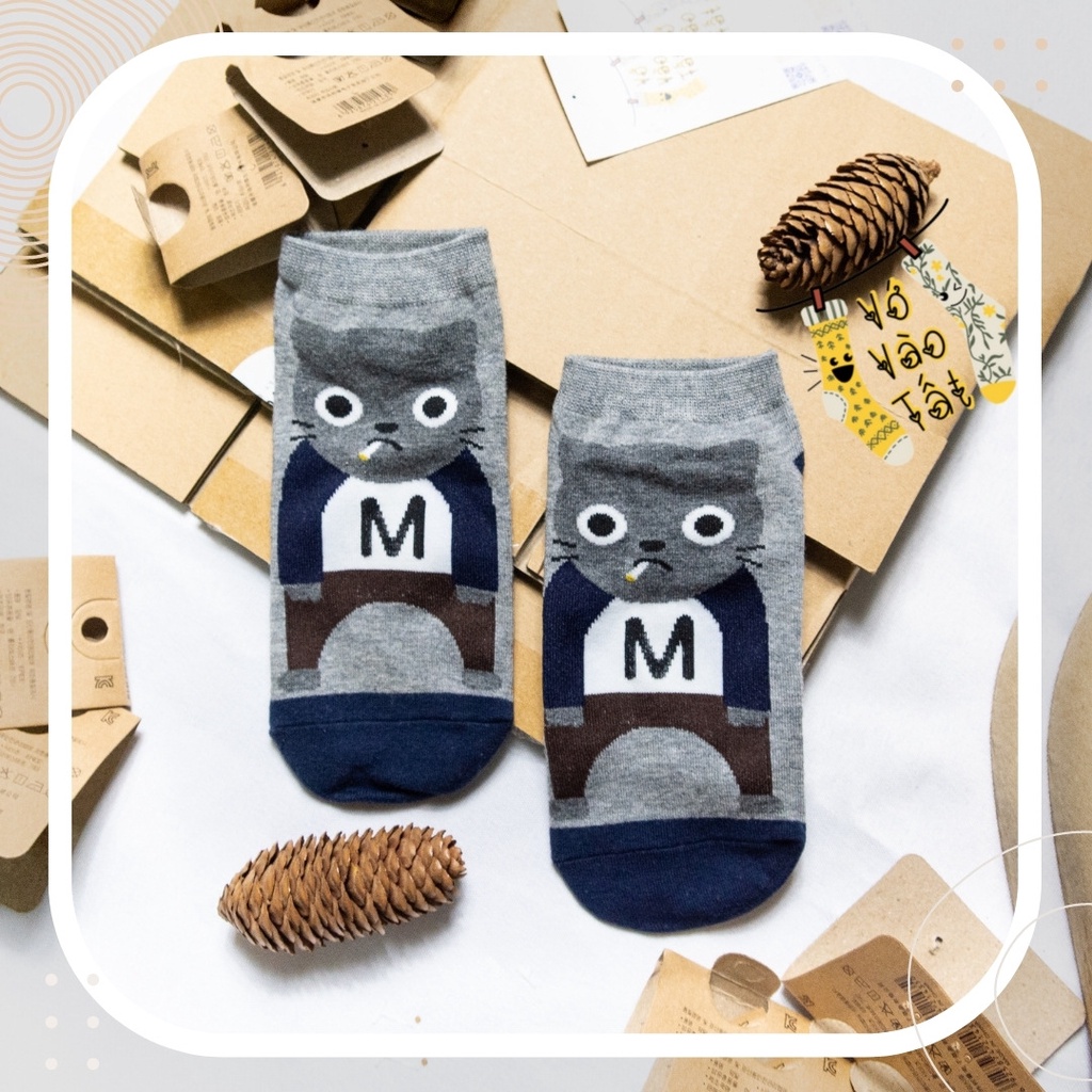 TẤT VỚ CỔ NGẮN UNISEX HOẠT HÌNH COOL NGẦU