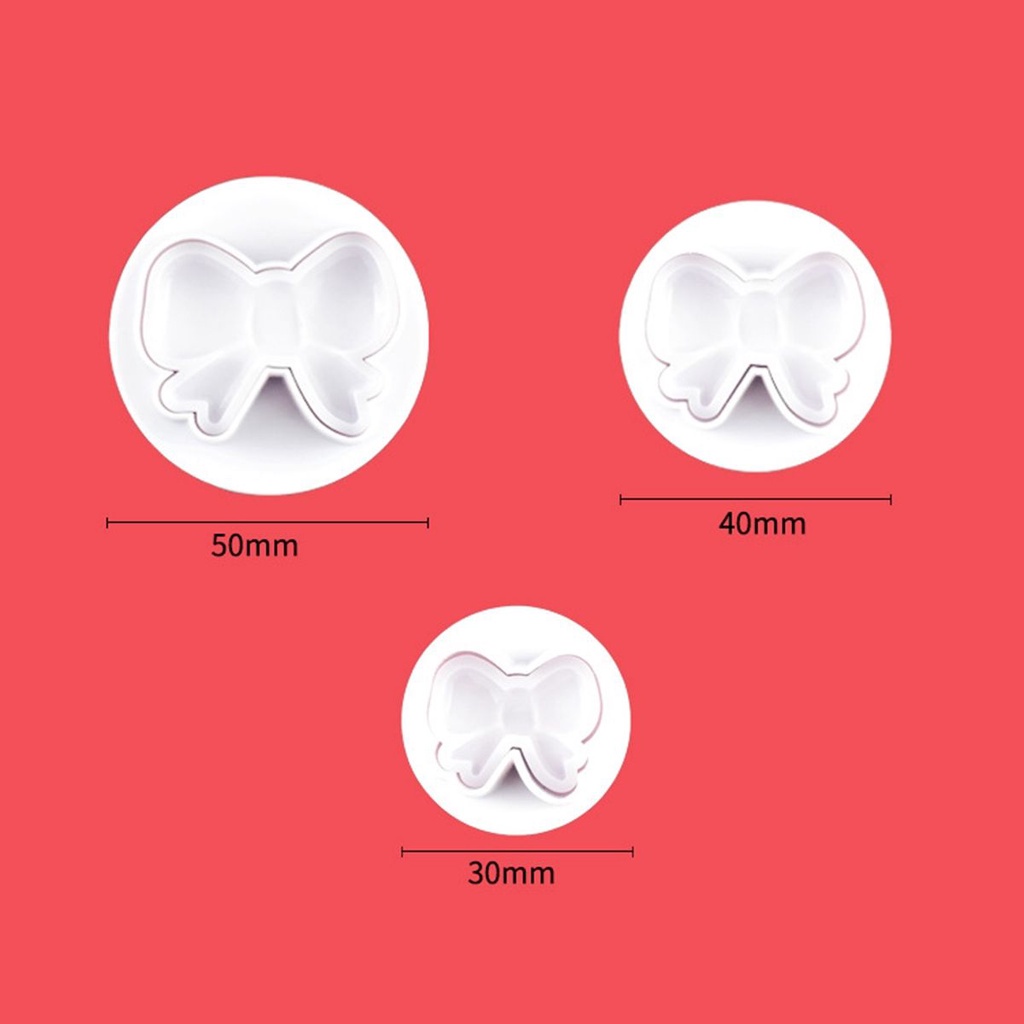 Bộ khuôn nhấn tạo hình bánh quy hình nơ thắt nút DIY nhiều màu sắc