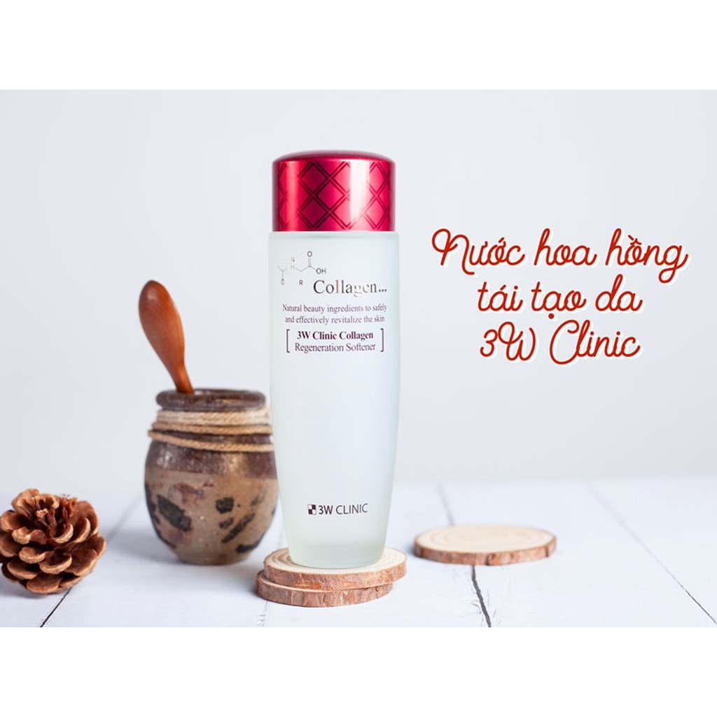 NƯỚC HOA HỒNG TÁI TẠO DA COLLAGEN REGENERATION SOFTENER 3W CLINIC 150ML