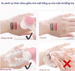 Cọ Rửa Mặt 2 Đầu Nhật Bản