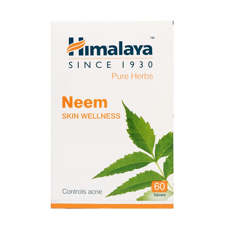 NEEM Himalaya hộp 60 viên Date 2026 nuôi dưỡng bảo vệ da hổ trợ cải thiên cho da mụn hàng Ấn Độ