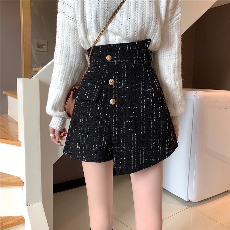 Chân váy dạ cúc ngọc hàng QC loại 1 siêu tôn dáng