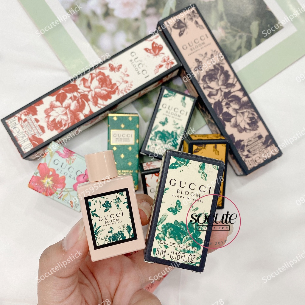 Nước hoa Nữ Guucci Gu Xì Bloom EDP - Nettare - Ambroisa - Profumo - Acqua Minisize 5ml Lăn 7.4ml