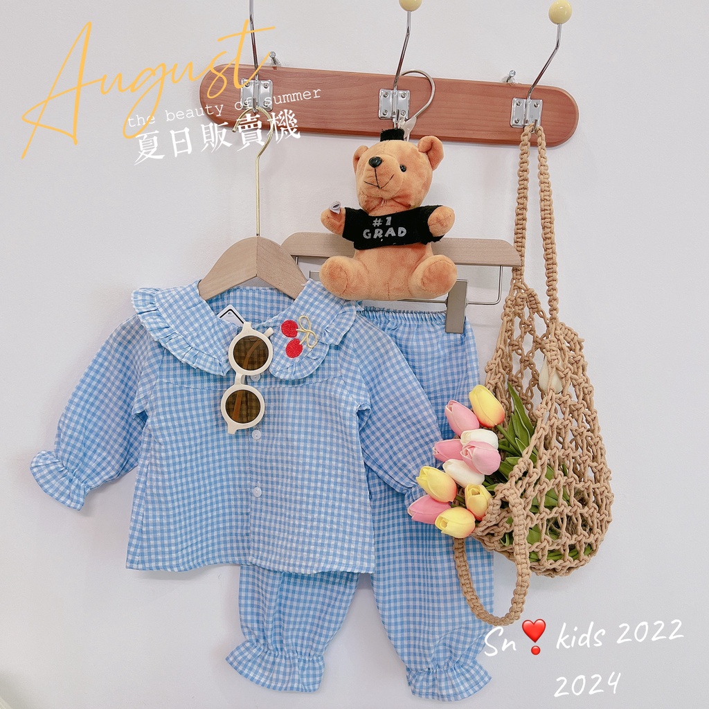 Bộ Pizama dài tay cao cấp cho bé gái 8-20kg