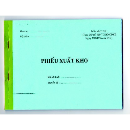 Phiếu xuất kho 3 liên 16x20cm (A5)