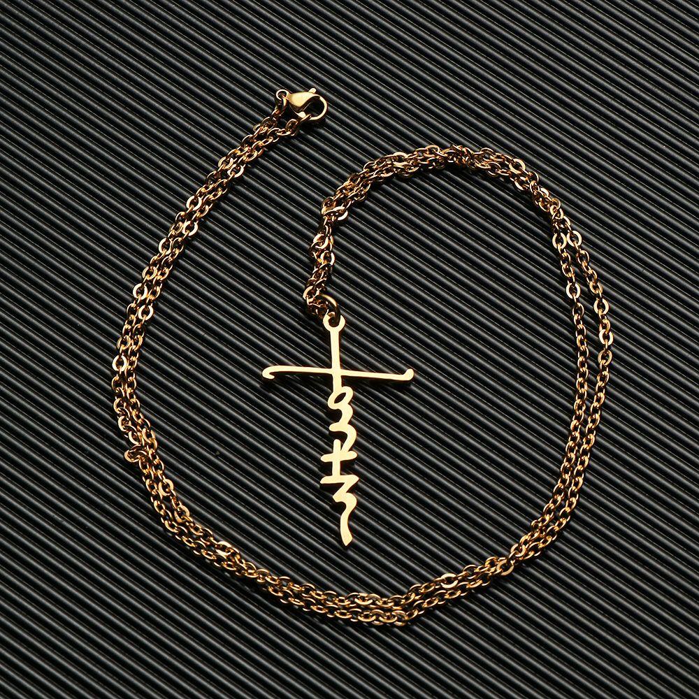 MOILYVN Dây Chuyền Thép Không Gỉ Mặt Chúa Jesus
