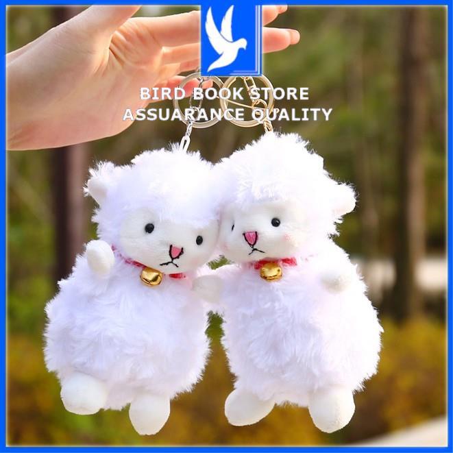 Gấu bông mini Móc khóa chú cừu trắng đáng yêu treo balo túi cặp sách chuyên sỉ số lượng lớn Bird book