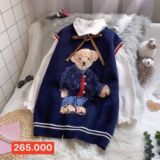 Áo Gile len ulzzang nữ dáng Hàn Quốc, chất len đẹp siêu mịn không bai xù