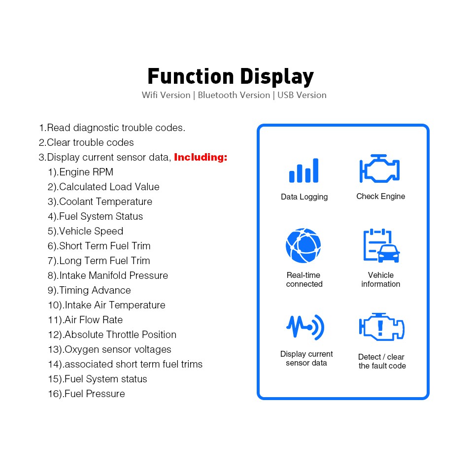 Thiết Bị Quét Chuẩn Đoán Lỗi Ô Tô Vgate Icar2 Bluetooth / Wifi Elm327 Obd2 Cho Android / Ios / Pc Icar 2 Elm 327