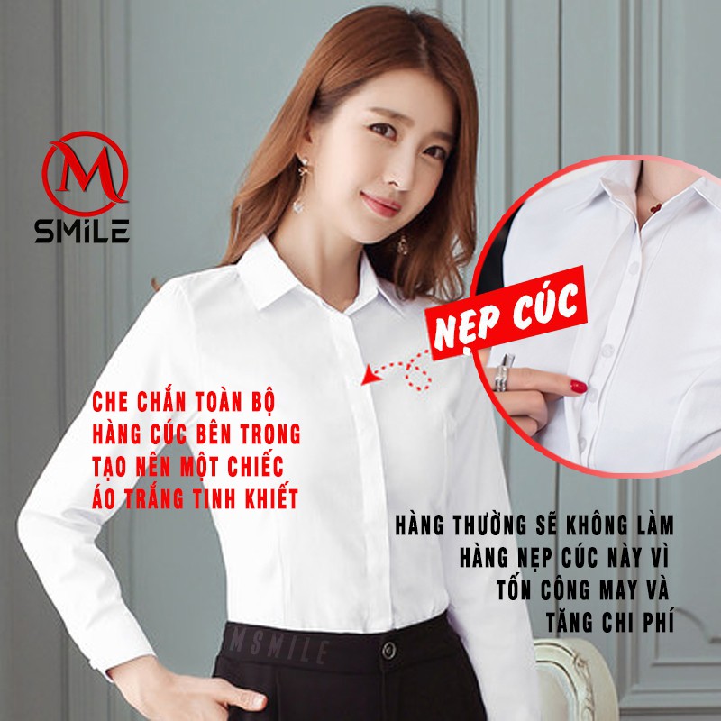 Áo Sơ Mi Nữ Trắng Công Sở, Sơ Mi dài tay dáng ôm lụa hàn cổ đức MSA73 | BigBuy360 - bigbuy360.vn