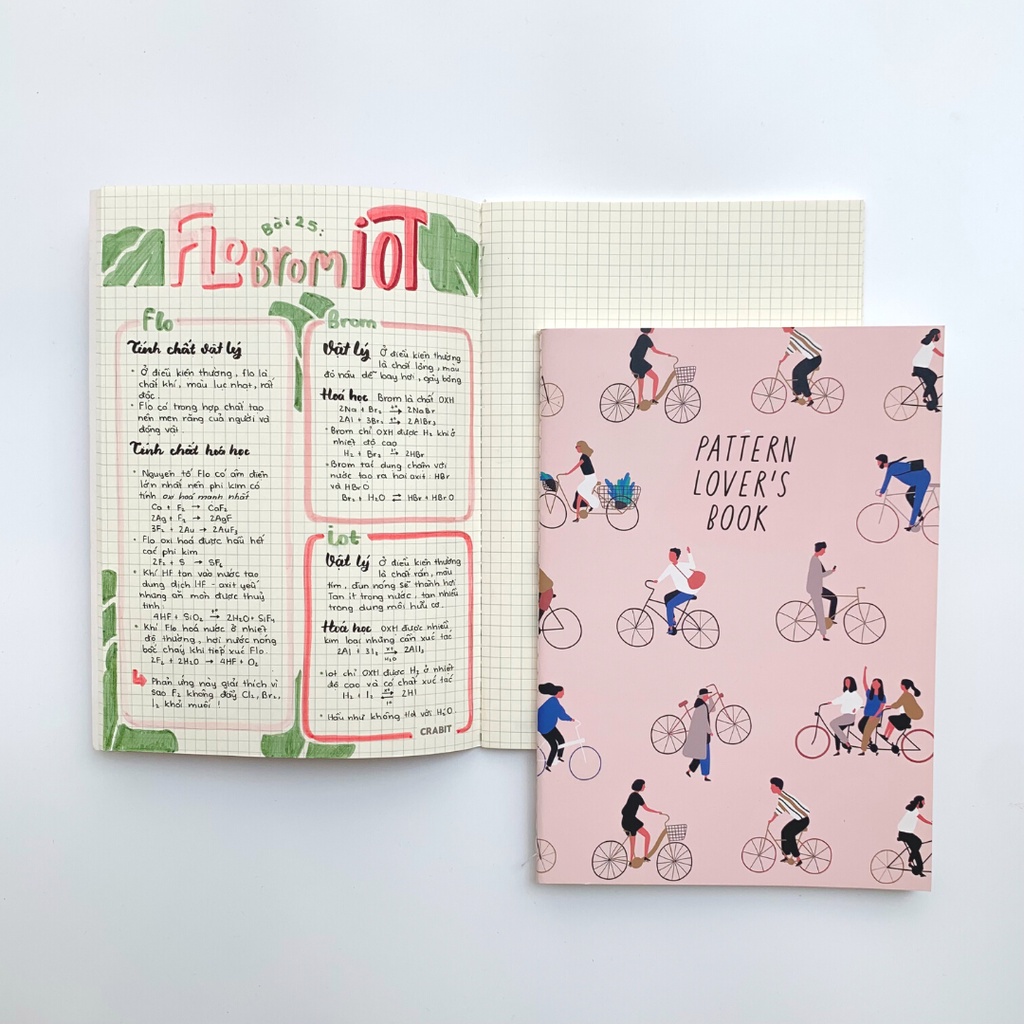 Vở grid 100gsm may gáy 80 trang Crabit - Daily Life Xe đạp