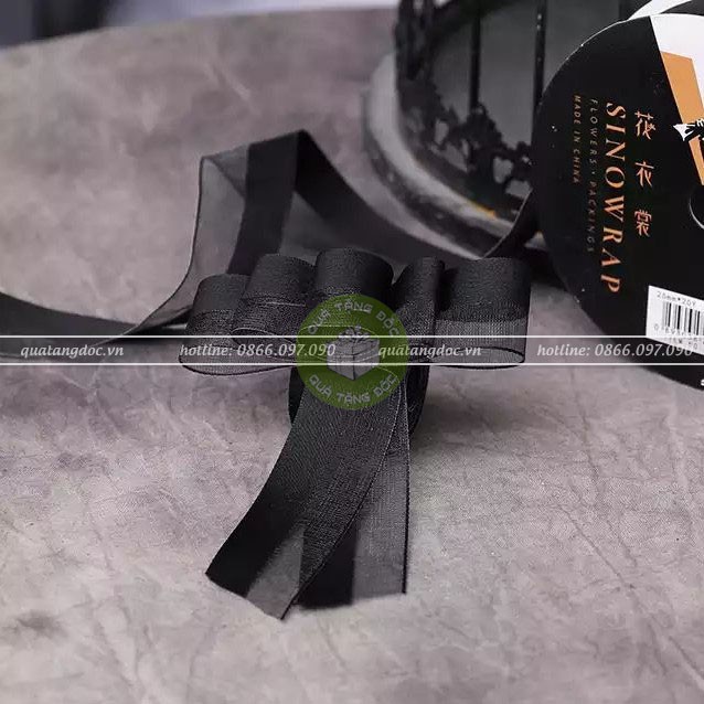 Ruy băng voan pha lụa, nửa voan 2,5cm