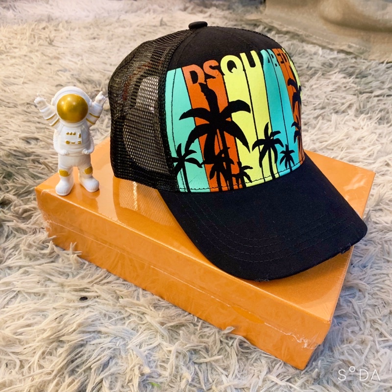 Mũ lưỡi trai cây dừa DSQ2  Mũ lưới họa tiết cây dừa HOT 2022 ❌