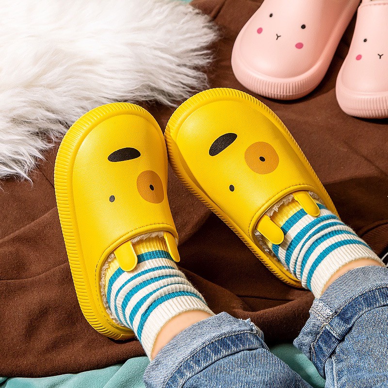 Dép đi trong nhà cho bé Cheerful Mario, sục lót lông cho bé trai bé gái siêu nhẹ chống trơn trượt chính hãng