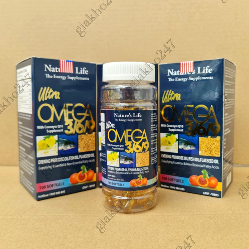 Combo 3 Hộp OMEGA 369 - Hộp 100 viên - Làm giảm mỏi mắt, khô mắt