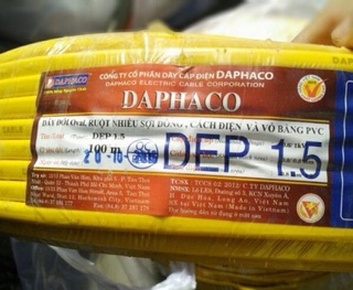 Dây đôi mềm Oval dẹp DAPHACO 2x1.5  ( giá 1 mét)
