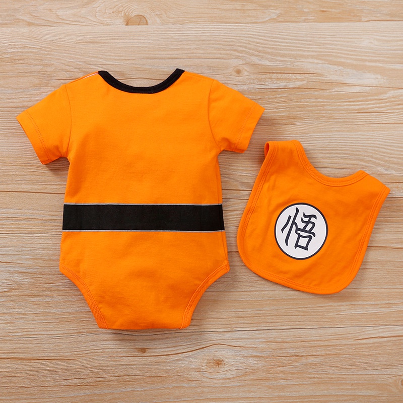 Bộ Áo Liền Quần In Hoạt Hình Dragon Ball Dễ Thương Thời Trang Mùa Hè Cho Bé