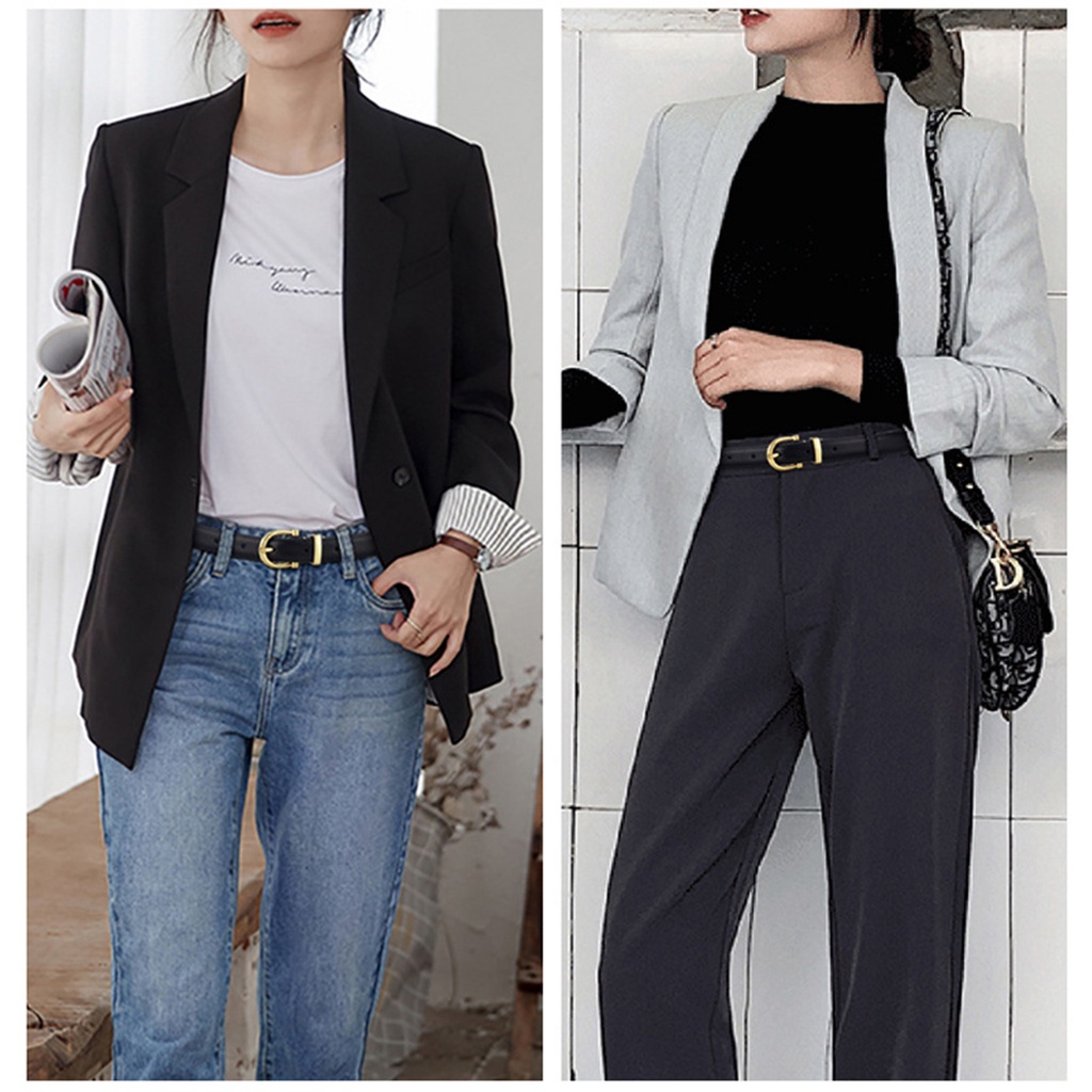 SmileFairyCC【COD &amp; Hàng Có Sẵn】Thắt Lưng Da Mềm Chất Lượng Cao Thời Trang Cho Nữ