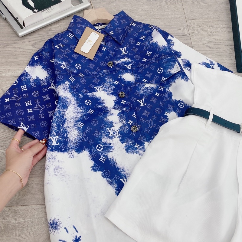 [ 𝐅𝐑𝐄𝐄 𝐒𝐇𝐈𝐏 ]  SÉT 4 CHI TIẾT SƠ MI LOANG L.V ÁO KAKI DẦY DẶN LOANG MÀU CÁ TÍNH