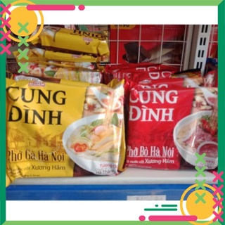 COMBO 10 GÓI PHỞ BÒ HÀ NỘI CUNG ĐÌNH NƯỚC CỐT XƯƠNG HẦM 68g