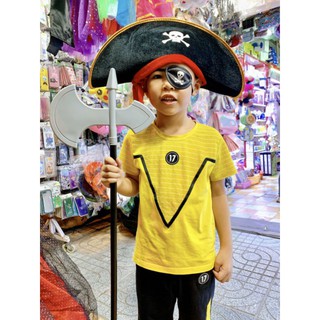 Set 3 món hóa trang c.ướp biển halloween (nón hải tặc, bịt mắt, cây cầm tay)