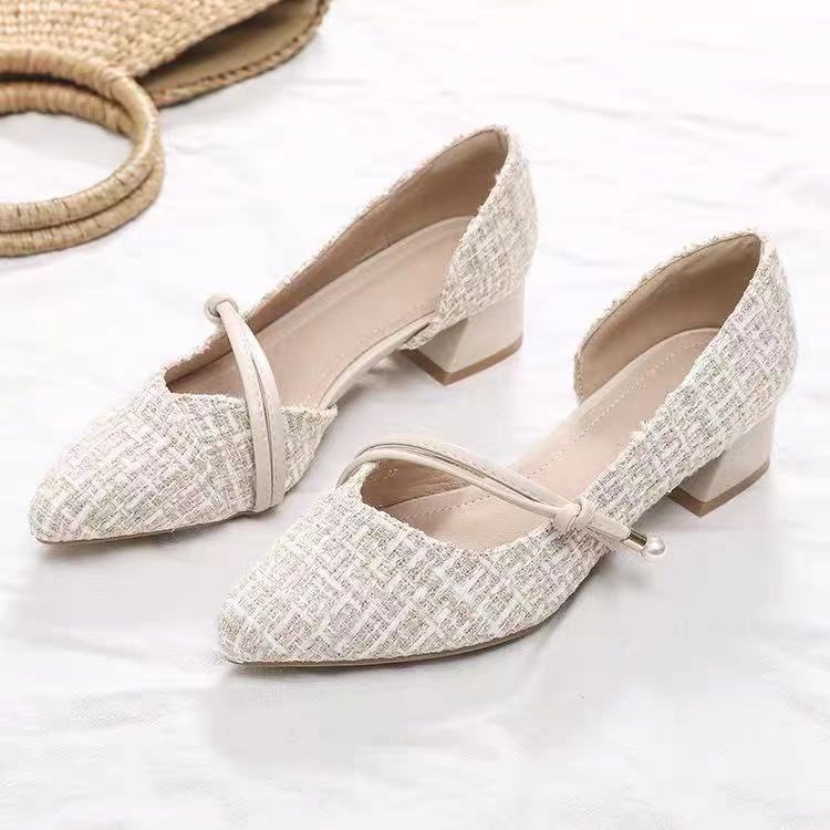 Giày Mũi Nhọn Thiết Kế Mới Xinh Xắn Thời Trang