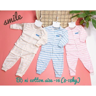 Bộ nỉ kẻ ngang cho bé từ 3 - 13kg