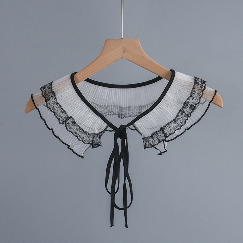 Khăn Choàng Cổ Búp Bê Vải Lưới Phối Ren Phong Cách Hàn Quốc Thời Trang Cho Nữ