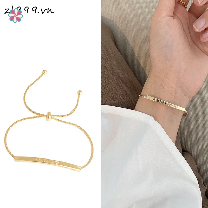 Vòng đeo tay khắc chữ thời trang cá tính