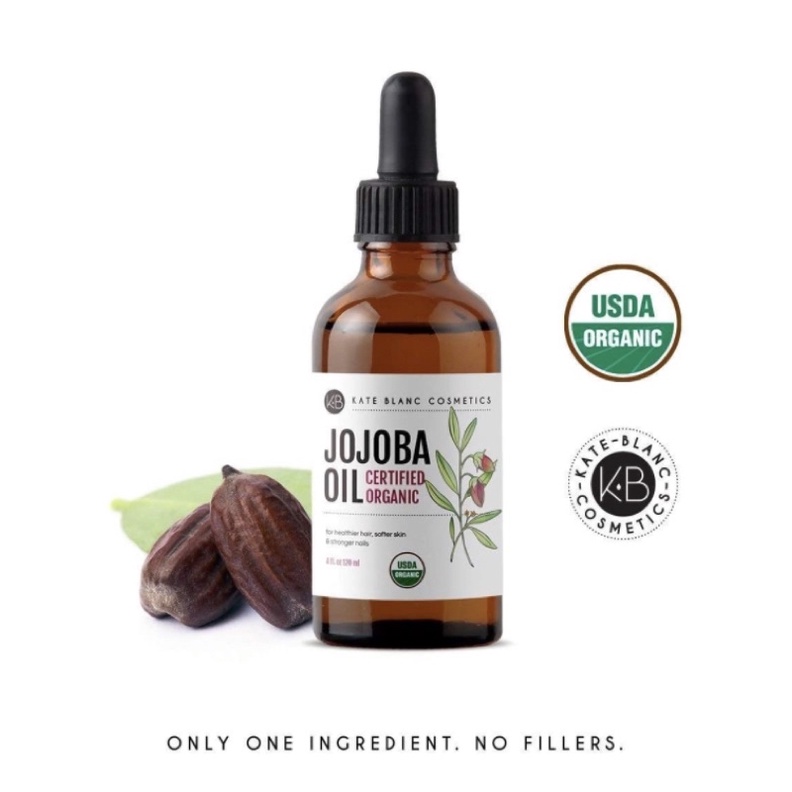 Tinh dầu dưỡng da jojoba organic 100% thuần khiết Jojoba Oil Kate Blanc Cosmetic 120ml USA