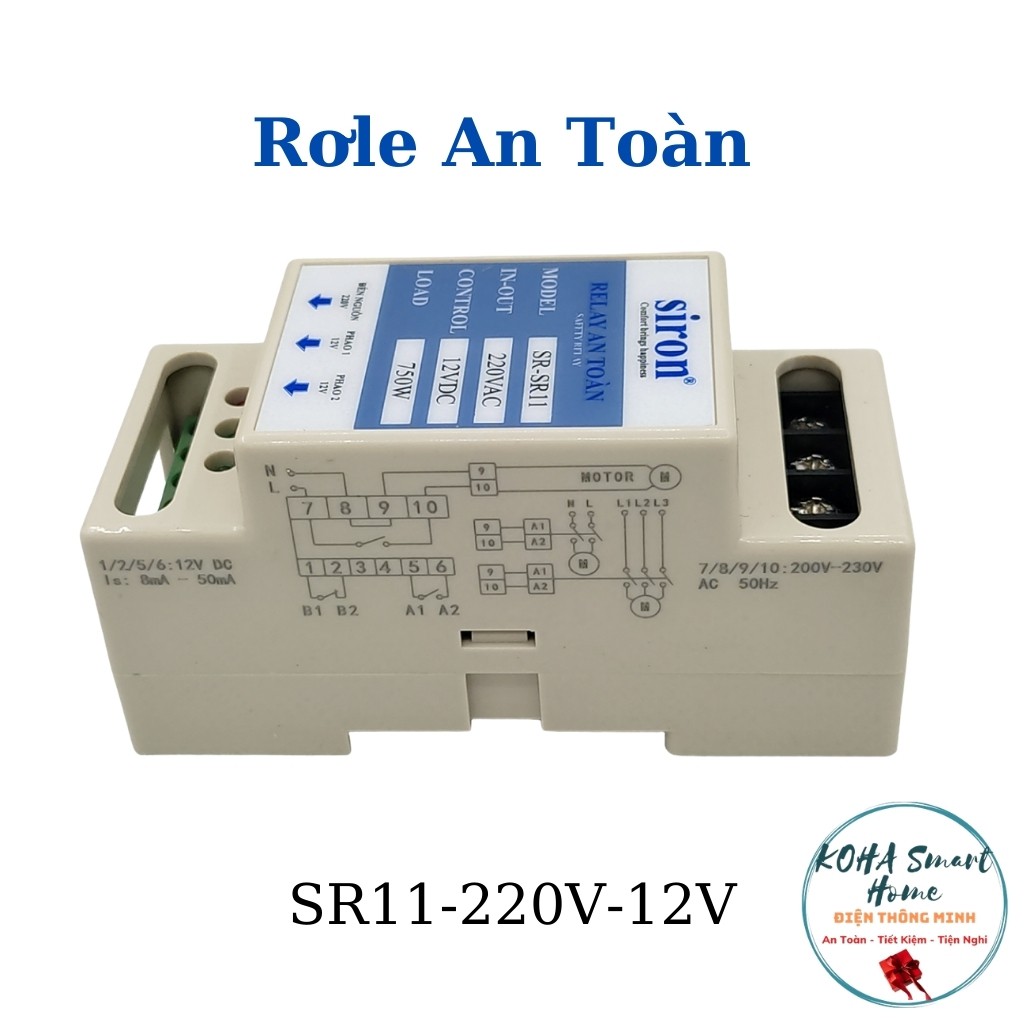 Rơ le an toàn cho phao điện máy bơm nước SRF11A - Thiết bị chống giật, chống rò điện - Hàng Chính Hãng