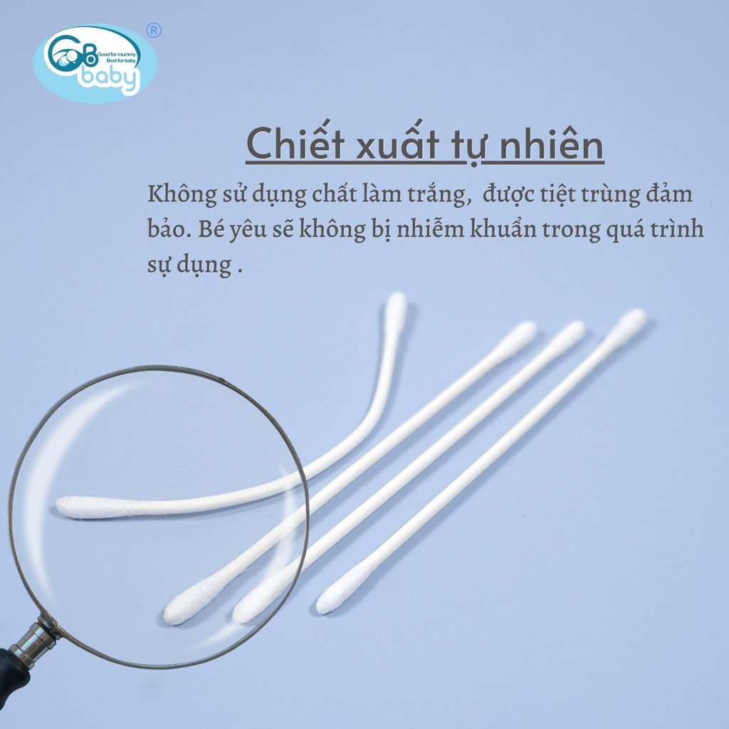 Tăm bông cho bé sơ sinh Gb-Baby Chính Hãng, hộp 200 que.