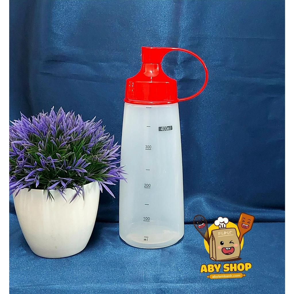 Chai nhựa đựng sốt 400ml ⚡ CAO CẤP ⚡ bình nhựa thiết kế tiện dụng an toàn vệ sinh thực phẩm
