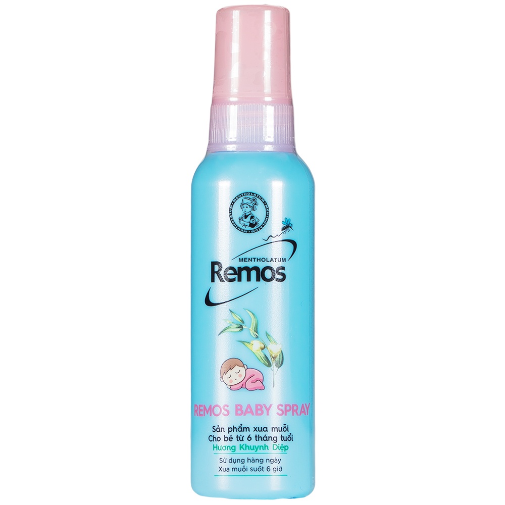 Xịt chống muỗi cho bé từ 6 tháng tuổi hương khuynh diệp - Remos Baby spray 60ml