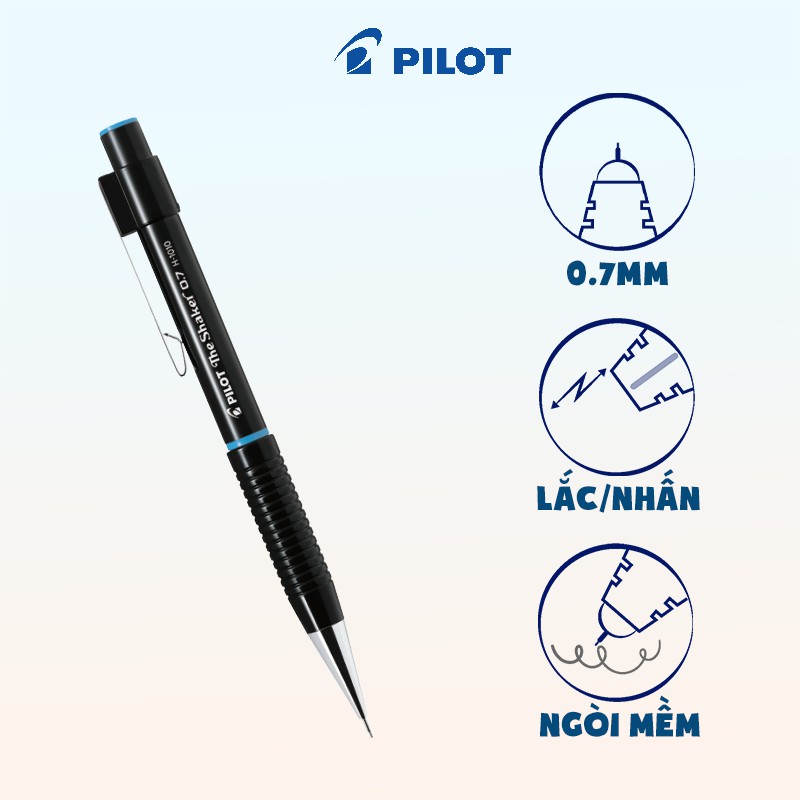 Bút chì bấm Pilot The Shaker H-1010-7-B cực xịn, không cần bấm