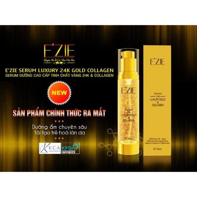E’ZIE Serum Dưỡng Cao Cấp Tinh Chất Vàng 24k &amp; Collagen 50ml EZIE