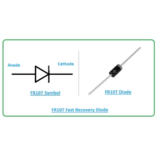 Diode xung FR107 1A-1000V / Diot FR107 1A / DO-41 /  Schottky Rectifier Diode 1A-1000V / Linh Kiện Điện Tử