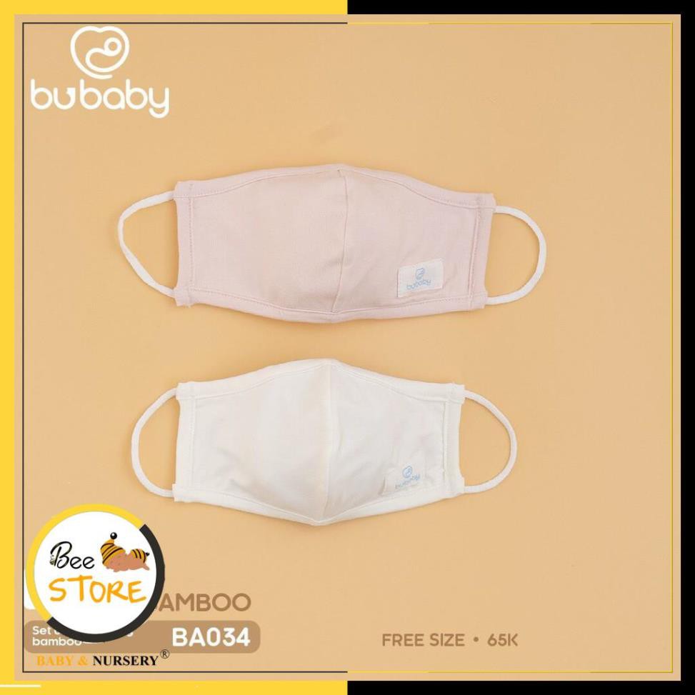 [MỞ KHO SỈ BÁN LẺ] Set 2 khẩu trang trẻ em sợi tre kháng khuẩn Bu Baby cho bé từ 1-6 tuổi